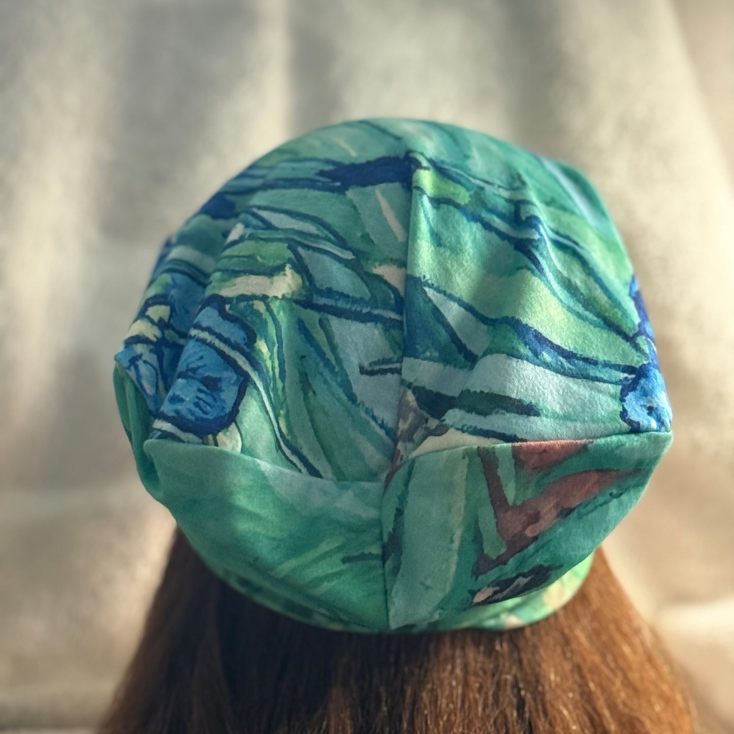 Iris Garden Slouch Beanie – Upcycled Everyday Hat