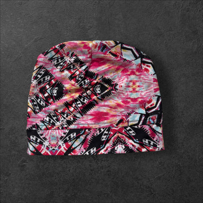 Electric Aztec Slouch Beanie – Upcycled Everyday Hat