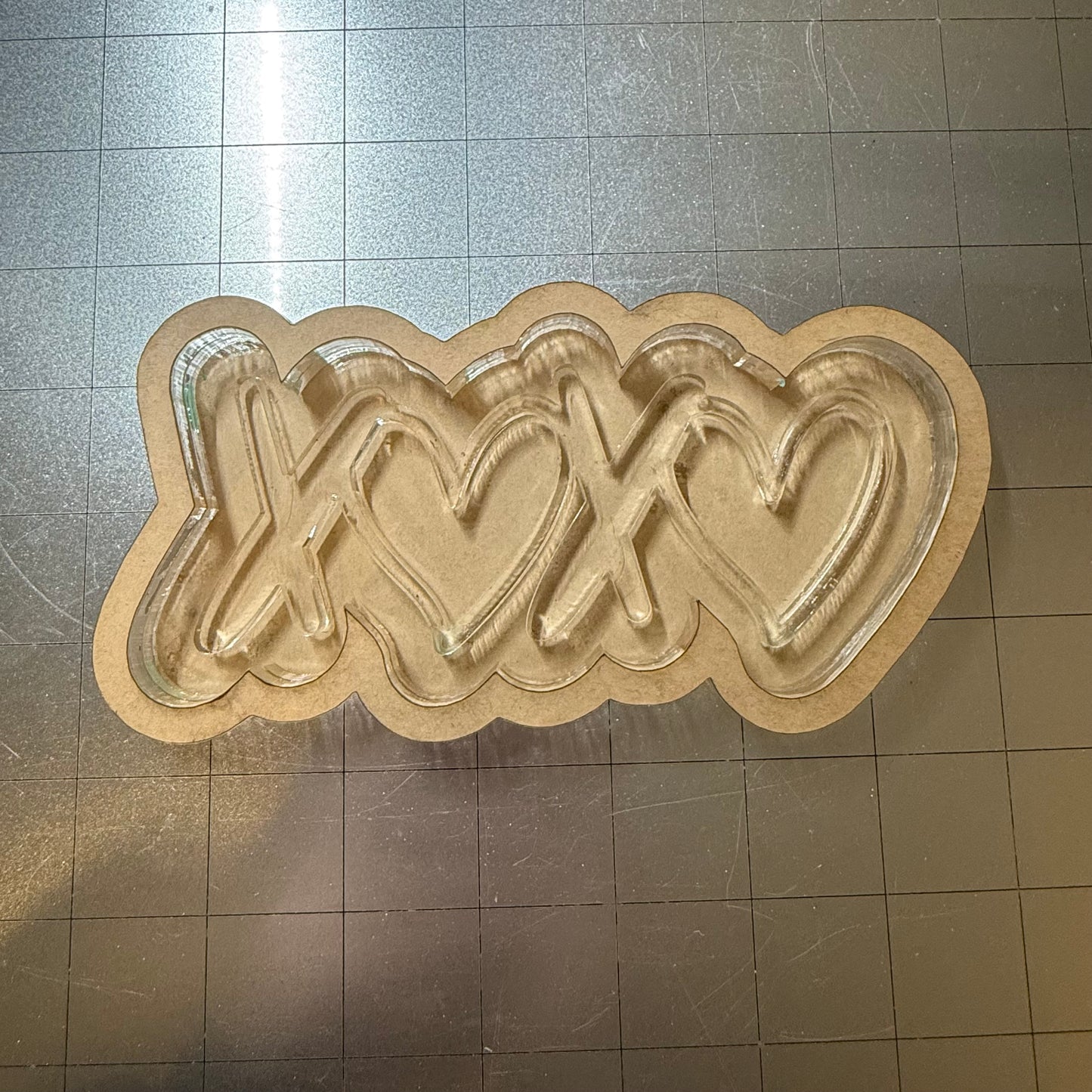 XOXO Acrylic Blank for Mold Making