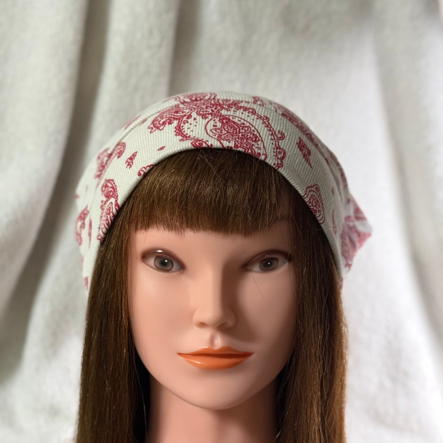 Red Bandana Lightweight Slouch Beanie – Upcycled Everyday Hat