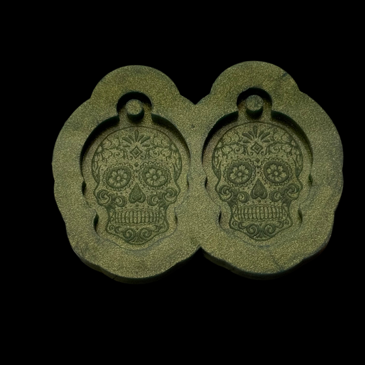 Sugar Skull Earrings Mold