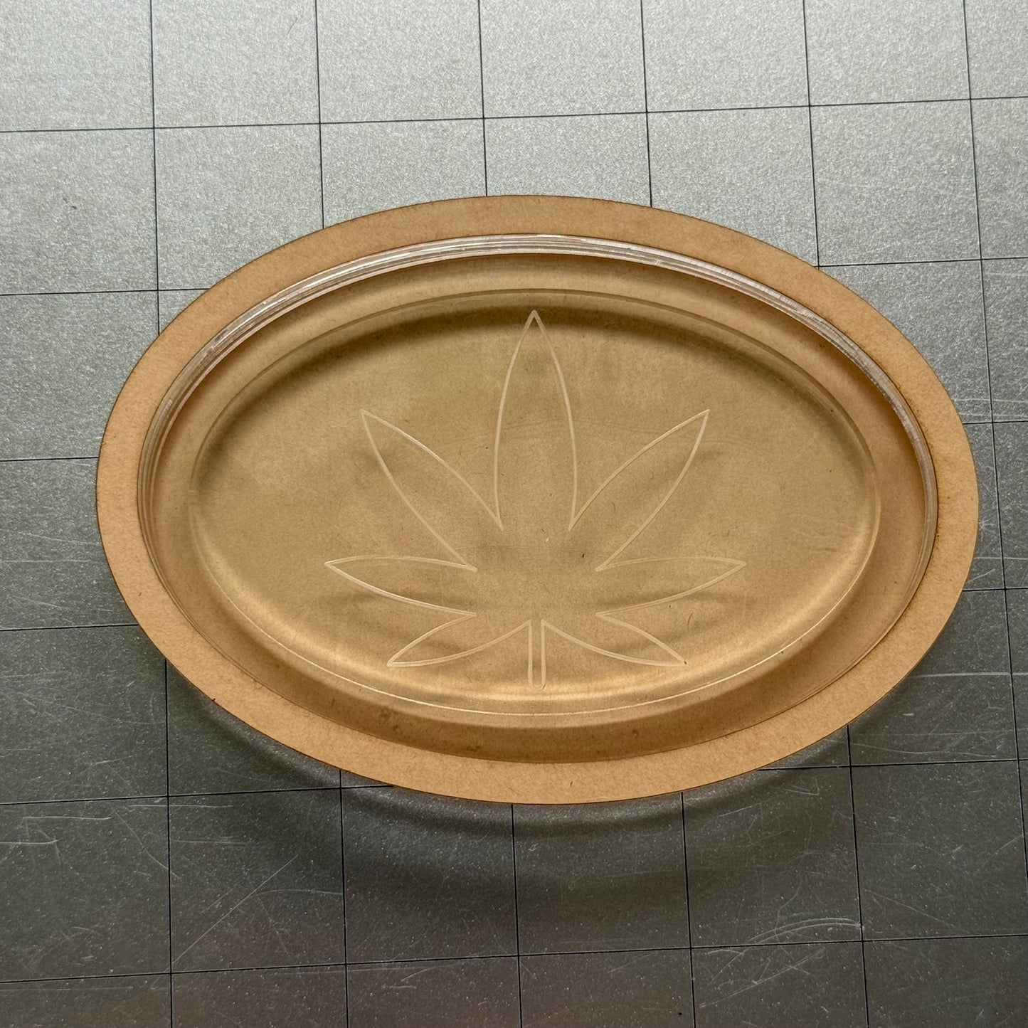 Used Weed Leaf Acrylic Blank for Mold Making