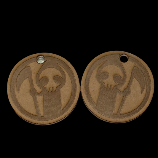 Grim Reaper Earrings Acrylic Blanks for Mold Making