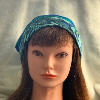 Ocean Patchwork Slouch Beanie – Upcycled Everyday Hat