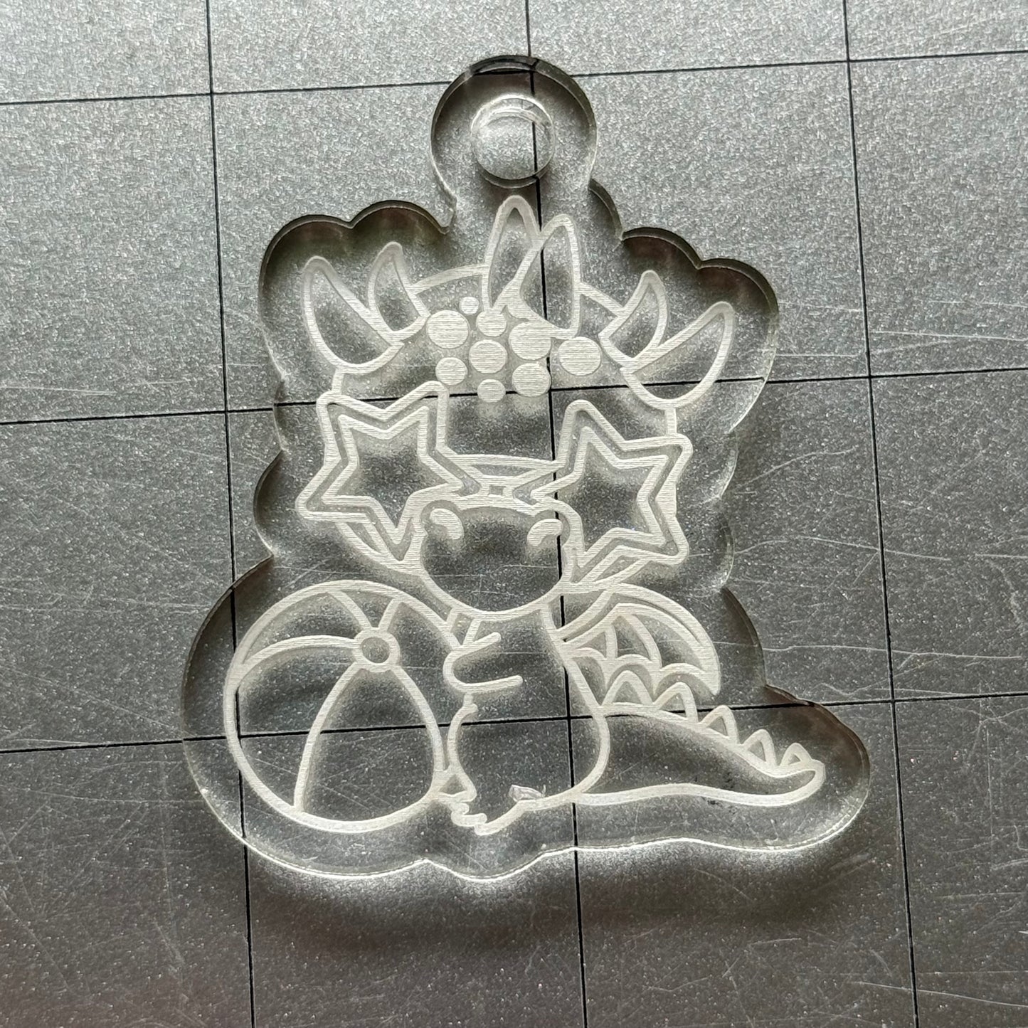 Used Summer Dragon Acrylic Blank for Mold Making