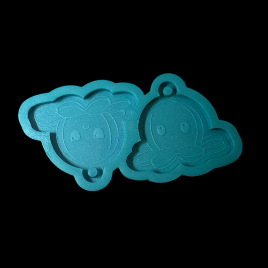 Happy / Angry Octopus Keychain Palette Mold