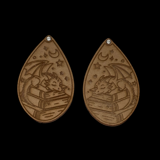 Book Dragon Earring Acrylic Blanks for Mold Making