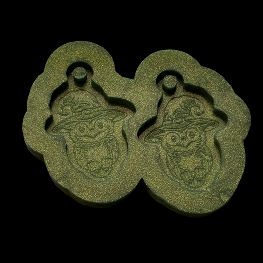 Witchy Owl Earrings Mold