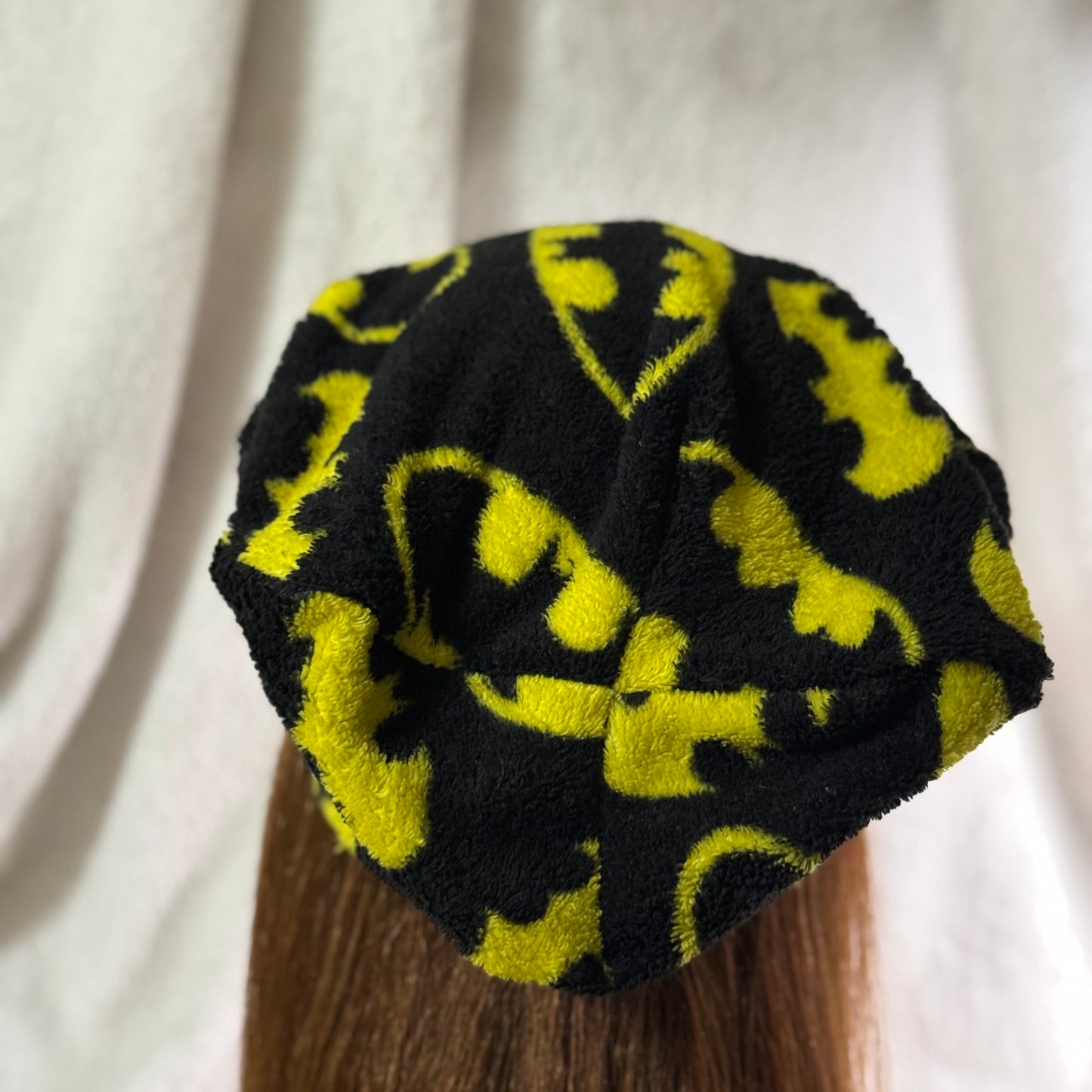 Dark Hero Fleece Slouch Beanie – Upcycled Cozy Winter Hat