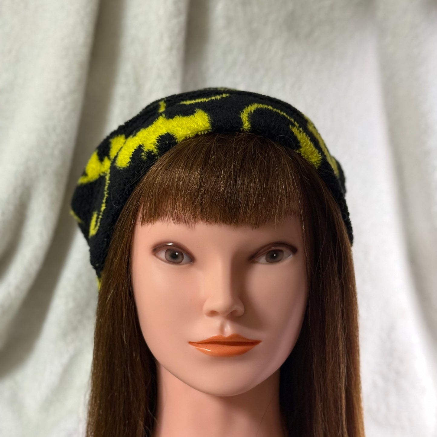 Dark Hero Fleece Slouch Beanie – Upcycled Cozy Winter Hat