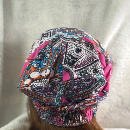 Mandala Mosaic Slouch Beanie – Upcycled Everyday Hat