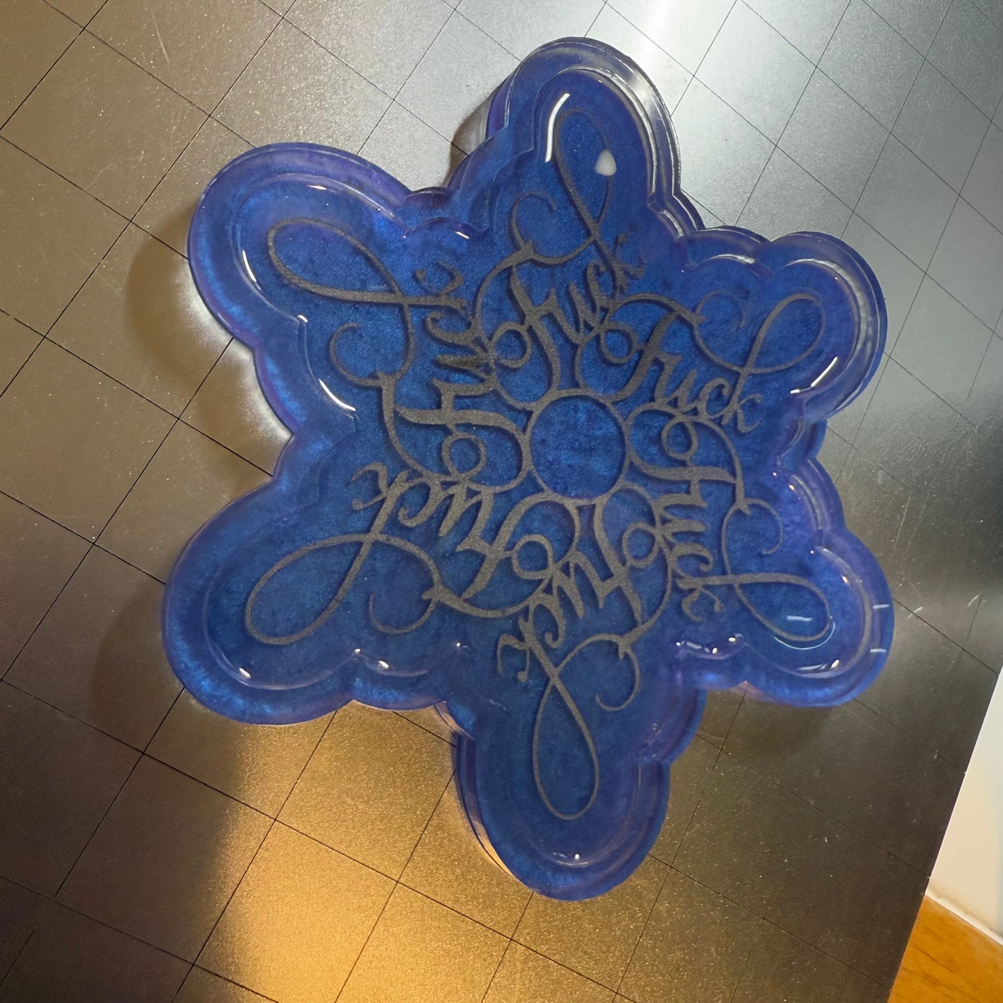 Fuck Snowflake Resin Tray