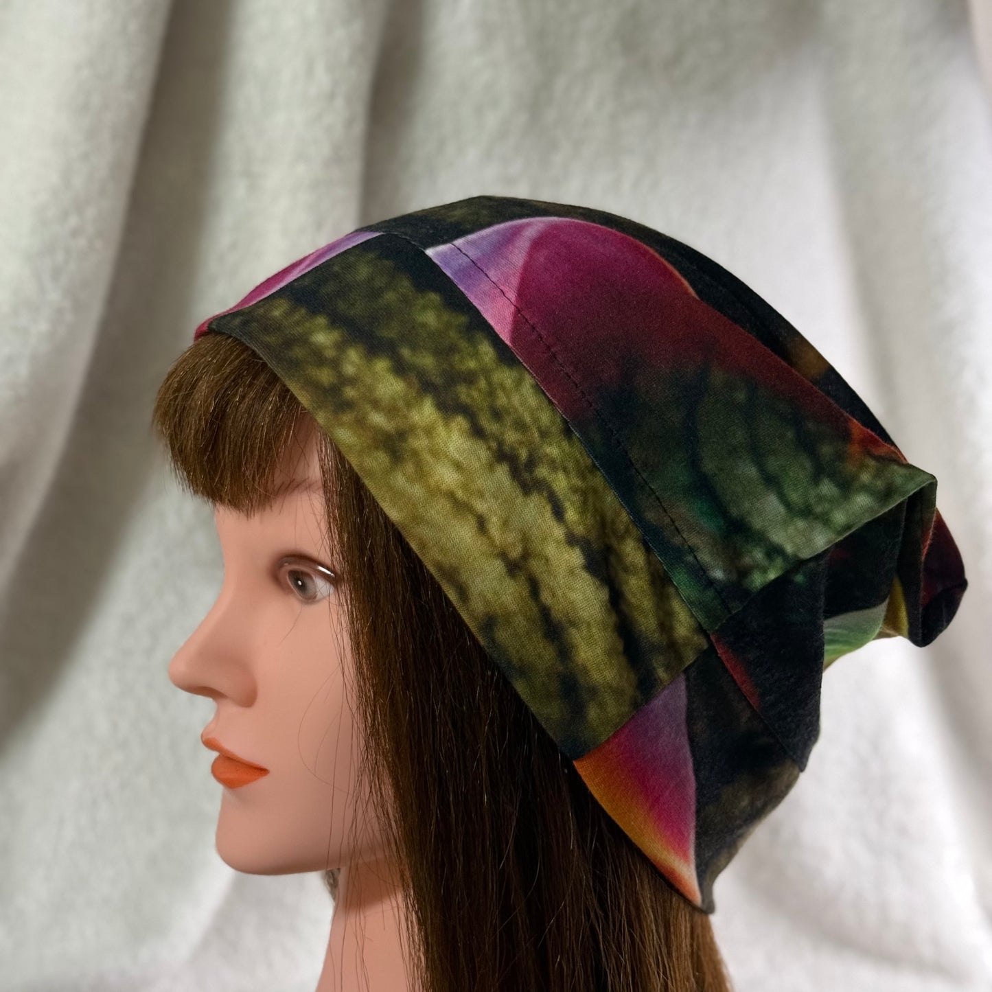 Psychedelic Shroomie Lightweight Slouch Beanie – Upcycled Everyday Hat