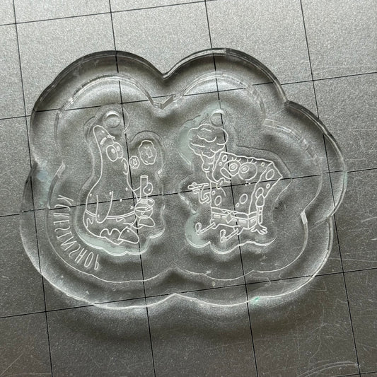 Used Spongedude Earrings Acrylic Blank for Mold Making