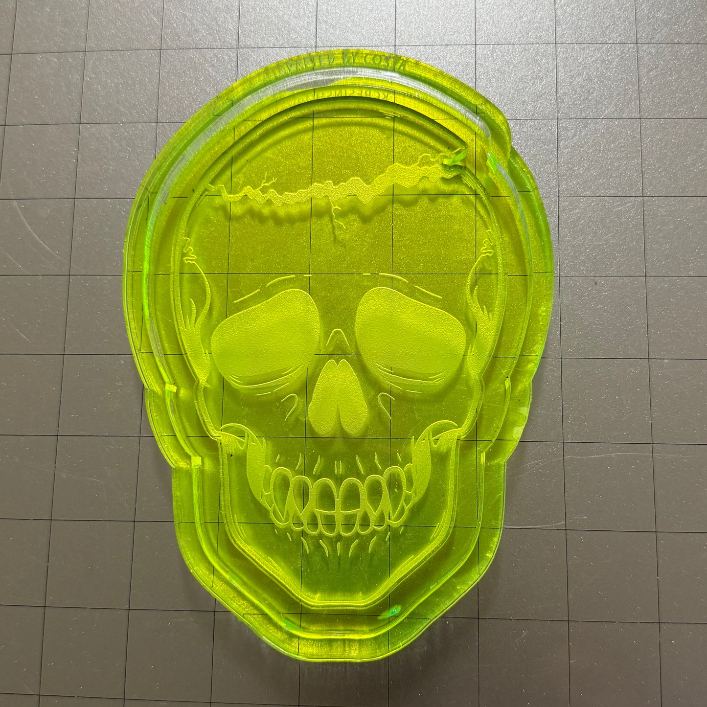 Vampire Skull Acrylic Blank for Mold Making