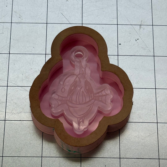 Used Angler Fish Acrylic Blank for Mold Making  with Attached Housing