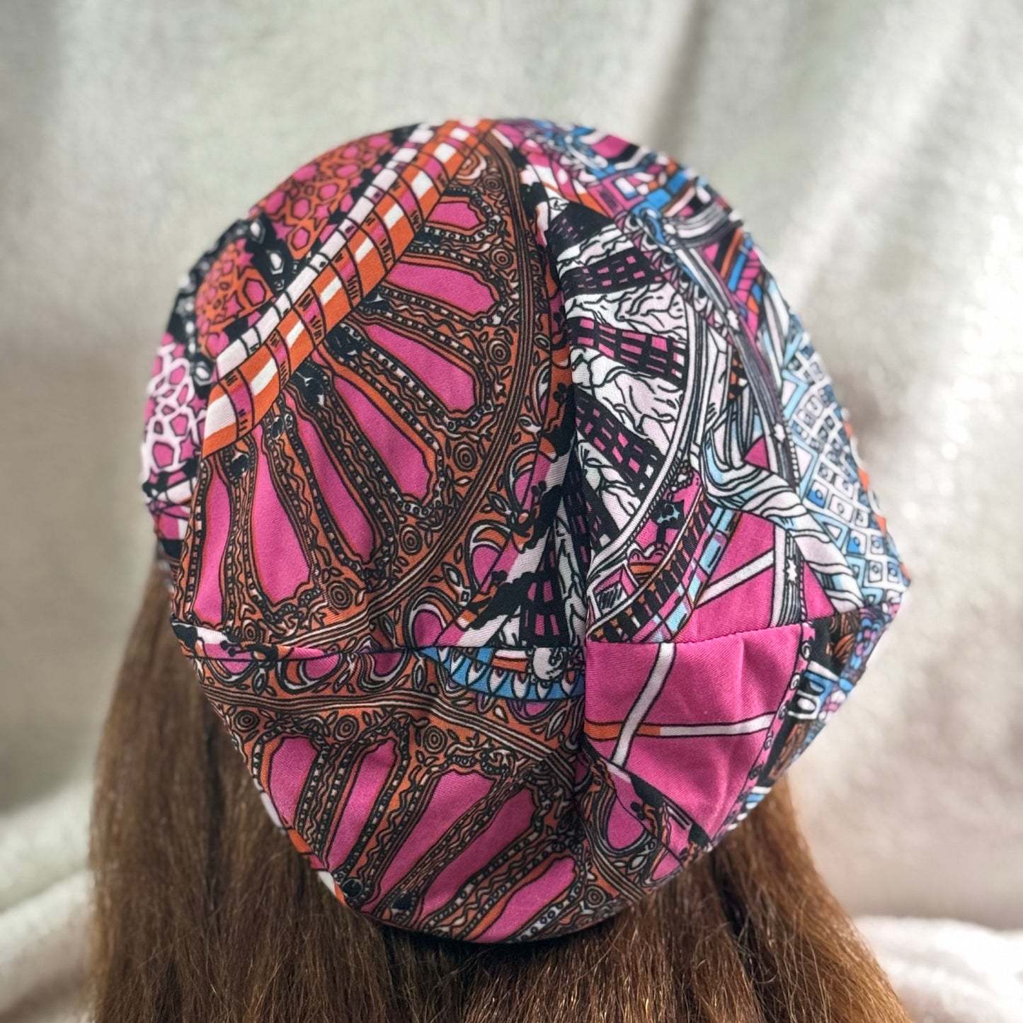 Mandala Mosaic Slouch Beanie – Upcycled Everyday Hat