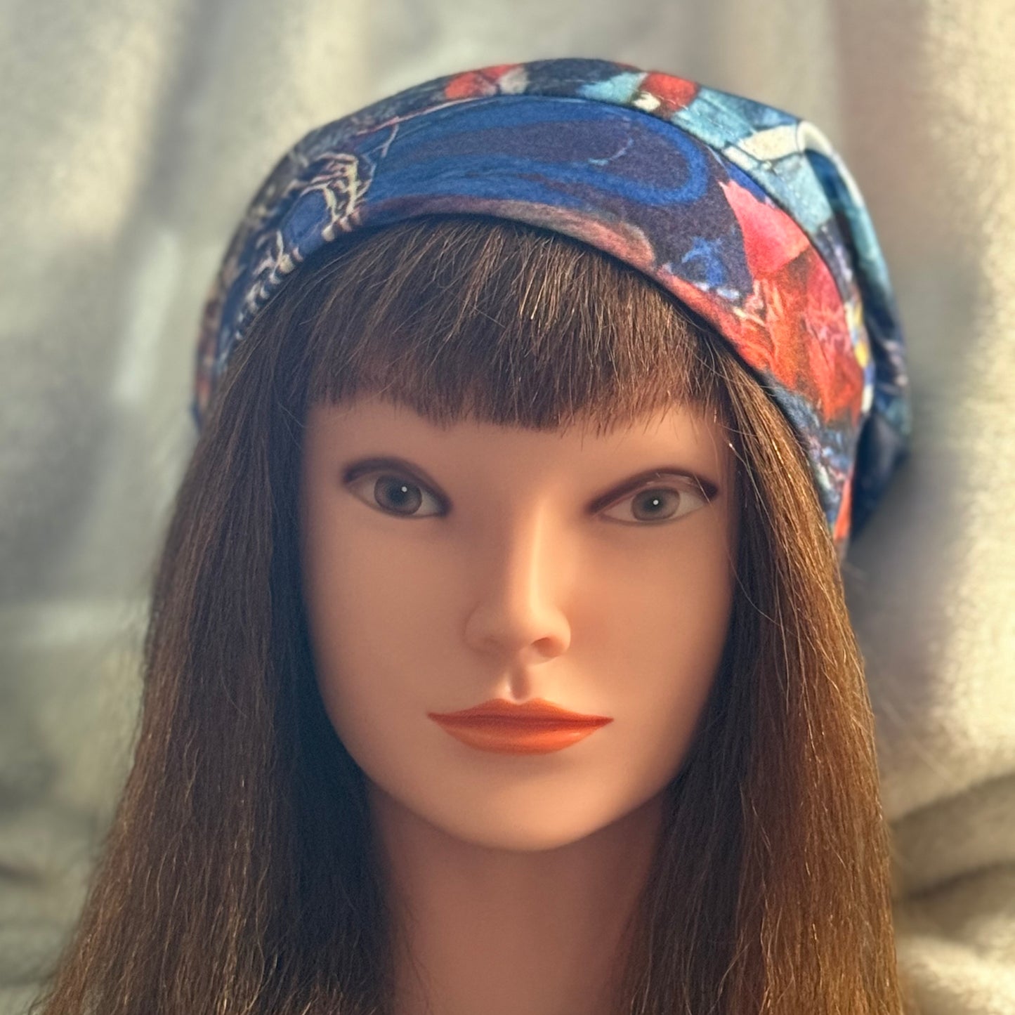 Midnight Garden Slouch Beanie – Upcycled Everyday Hat