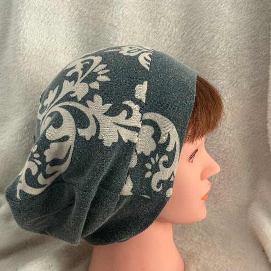 Gothic Ghost Slouch Beanie – Upcycled Everyday Hat