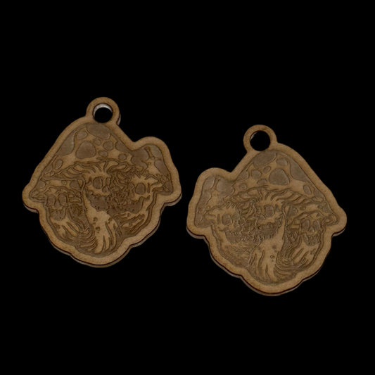 Crazed Mushroom Earrings Acrylic Blanks for Mold Making