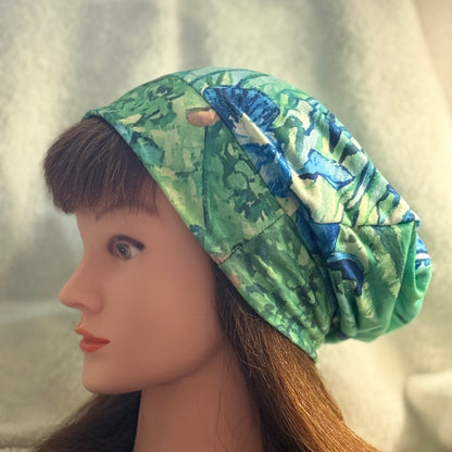Iris Garden Slouch Beanie – Upcycled Everyday Hat