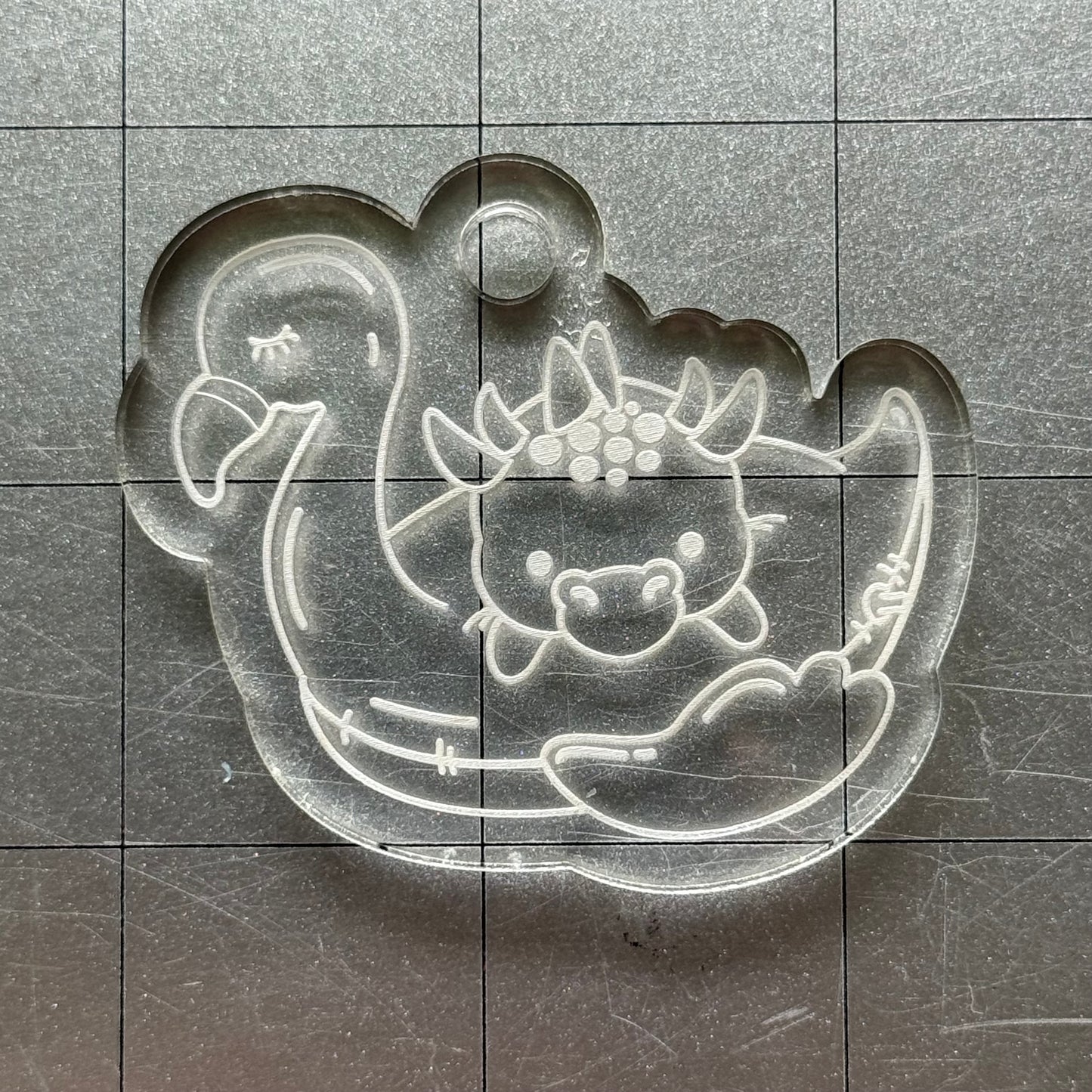 Used Summer Dragon Acrylic Blank for Mold Making