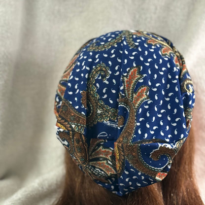 Boho Paisley Slouch Beanie – Upcycled Everyday Hat