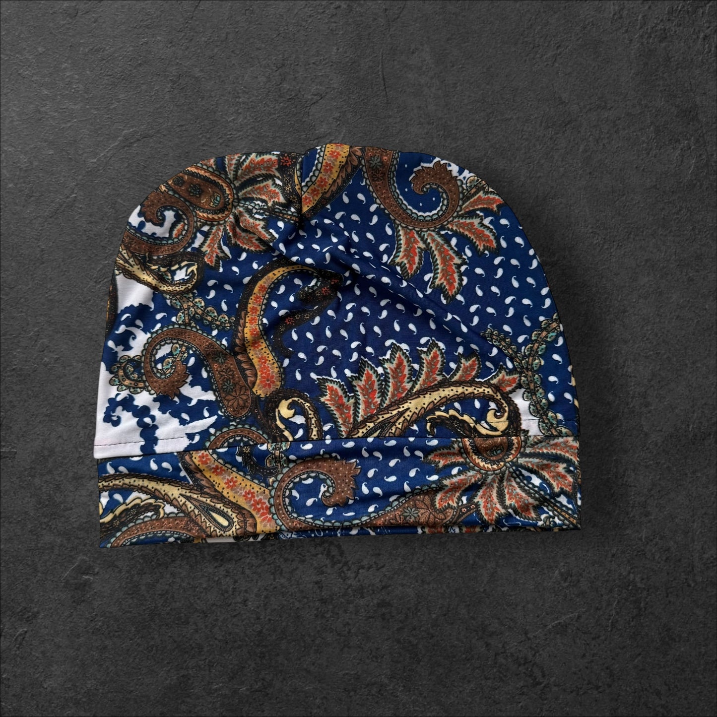 Boho Paisley Slouch Beanie – Upcycled Everyday Hat