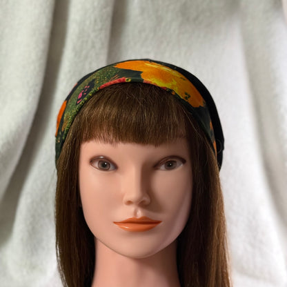 Midnight Bloom Lightweight Slouch Beanie – Upcycled Everyday Hat