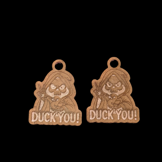 Duck You Grim Reaper Earrings Acrylic Blanks for Mold Making