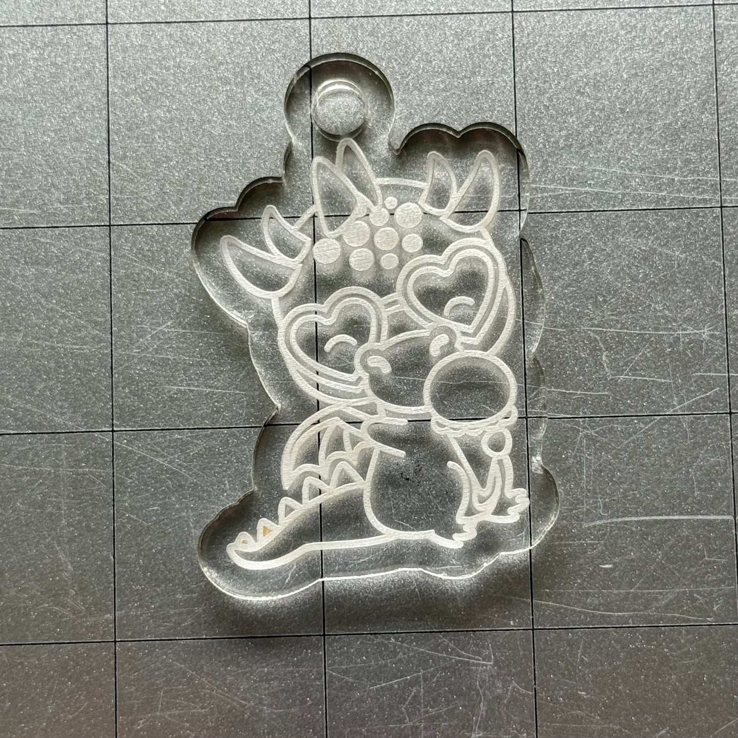 Used Summer Dragon Acrylic Blank for Mold Making