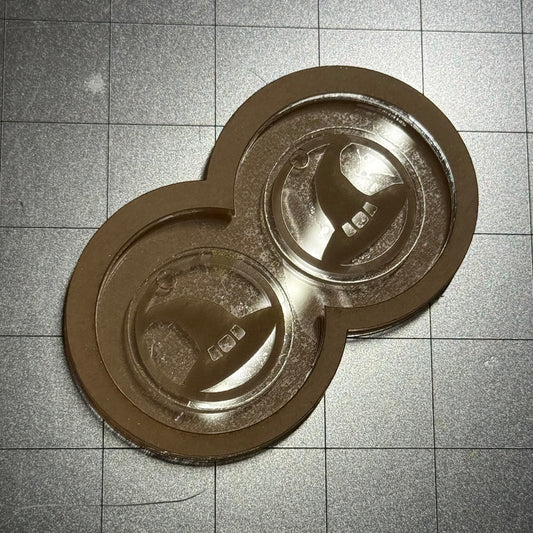 Used Witch Hat Earrings Acrylic Blank for Mold Making  with Attached Housing