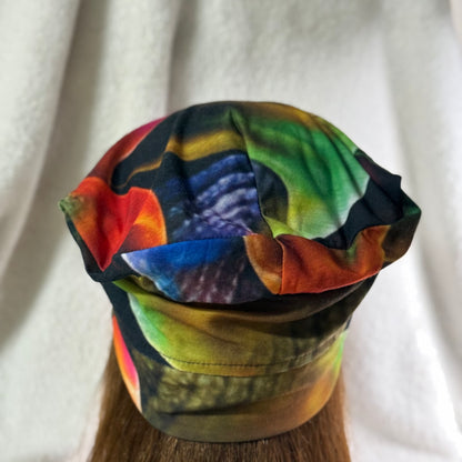 Psychedelic Shroomie Lightweight Slouch Beanie – Upcycled Everyday Hat