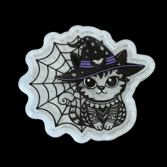 Witchy Kitty Resin Trinket Tray