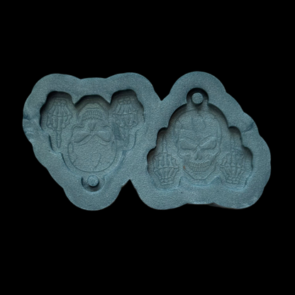 Skull Fingers Earrings Mold
