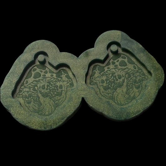Crazed Mushrooms Earrings Mold