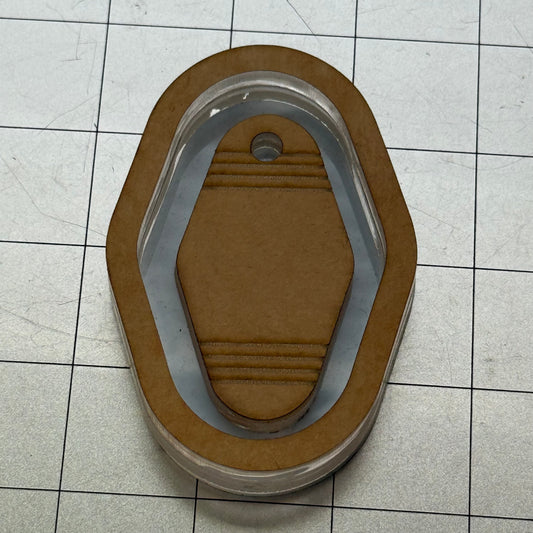 Motel Keychain Acrylic Blank for Mold Making  with Attached Housing