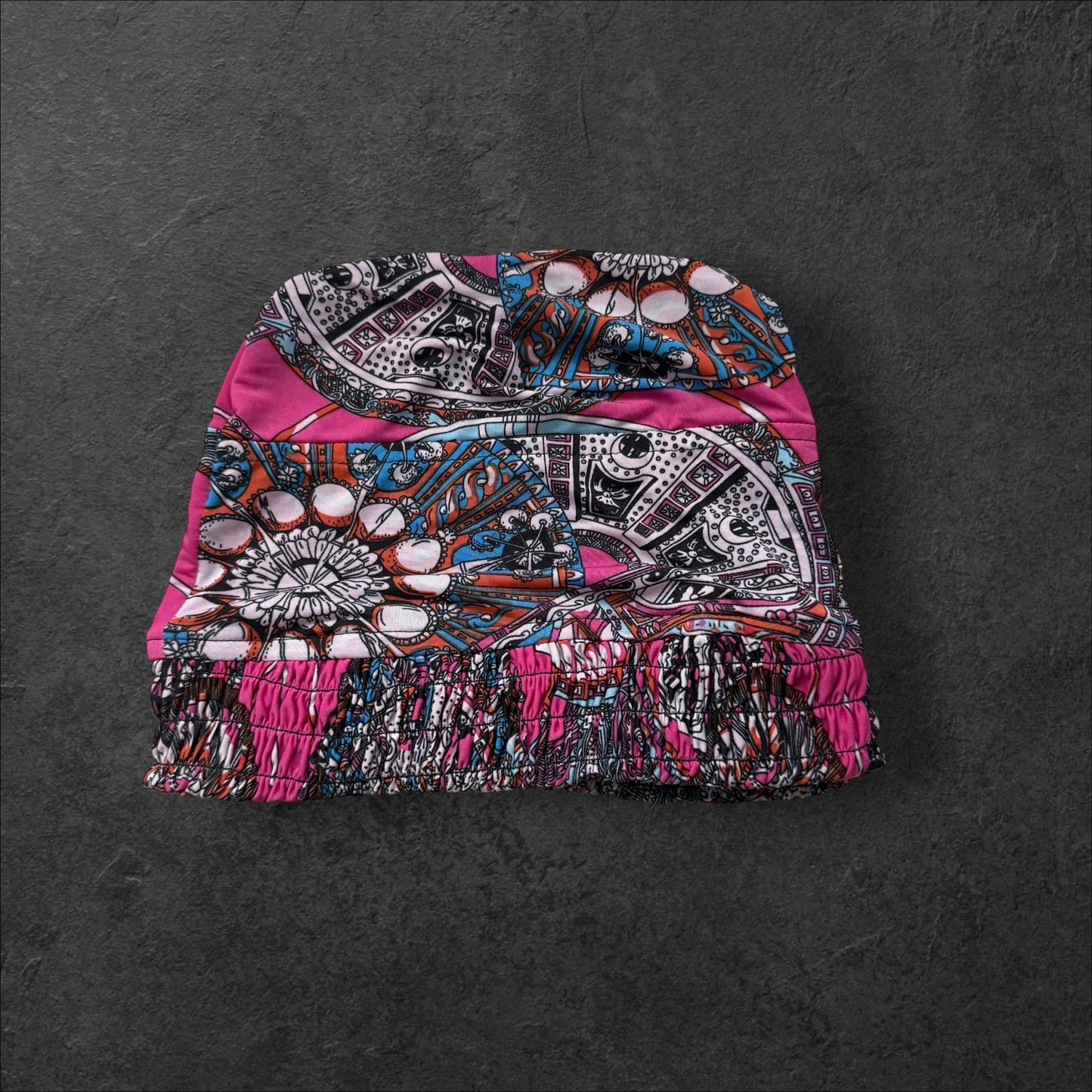 Mandala Mosaic Slouch Beanie – Upcycled Everyday Hat