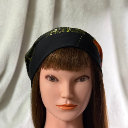 Midnight Bloom Lightweight Slouch Beanie – Upcycled Everyday Hat