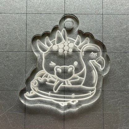 Used Summer Dragon Acrylic Blank for Mold Making