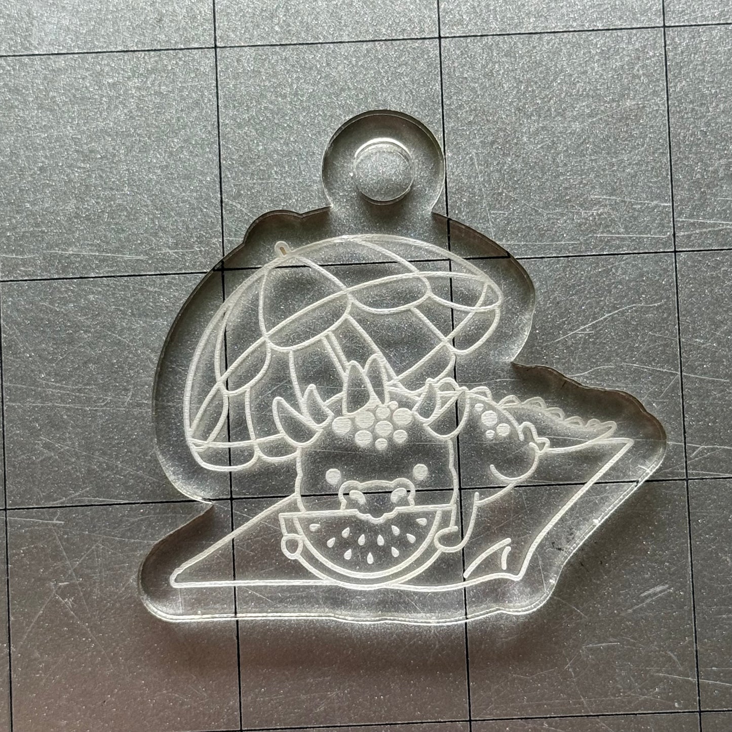 Used Summer Dragon Acrylic Blank for Mold Making