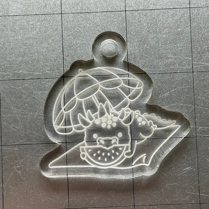 Used Summer Dragon Acrylic Blank for Mold Making