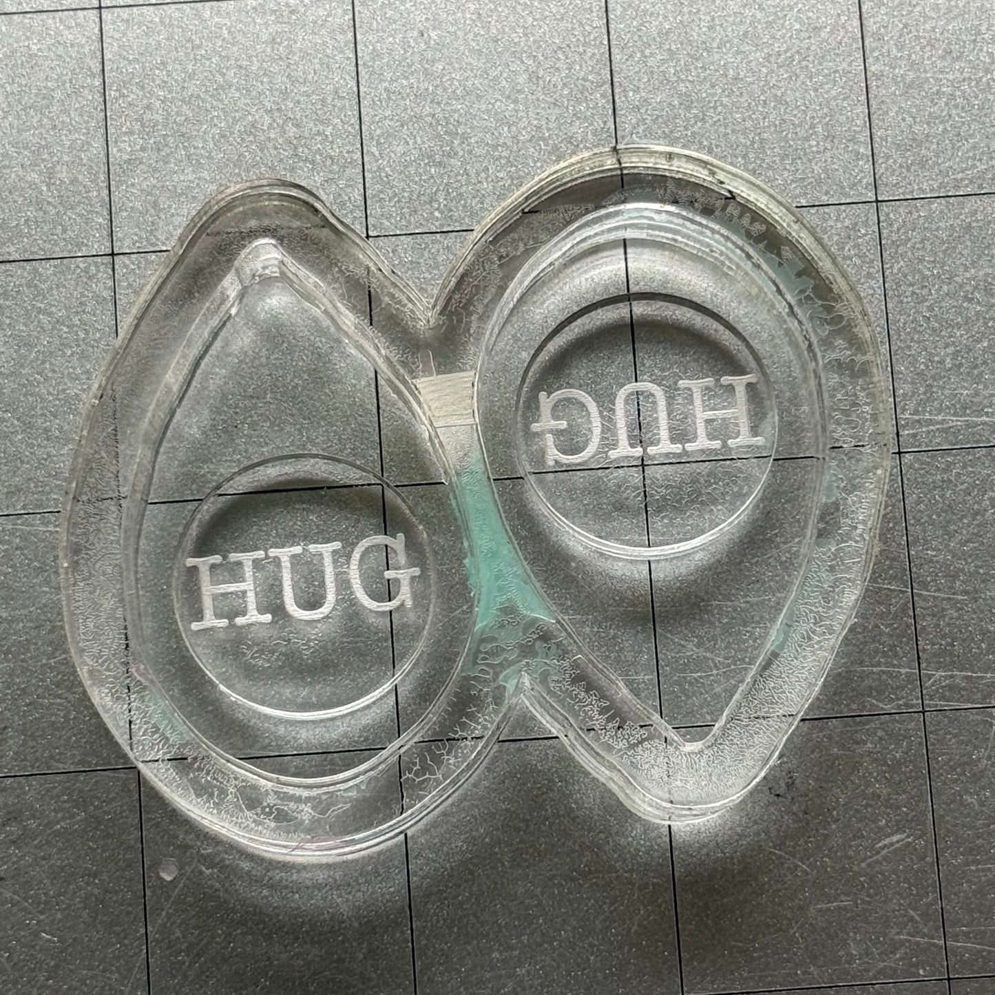 Used Pocket Hug Acrylic Blank for Mold Making