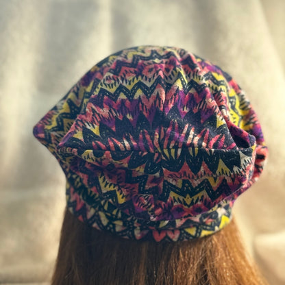 Electric Vibe Slouch Beanie – Upcycled Everyday Hat