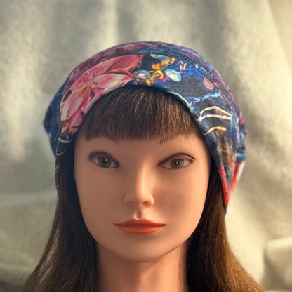 Midnight Garden Slouch Beanie – Upcycled Everyday Hat