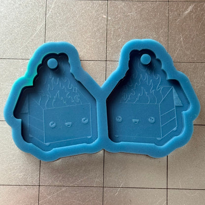 Dumpster Fire Earrings Mold