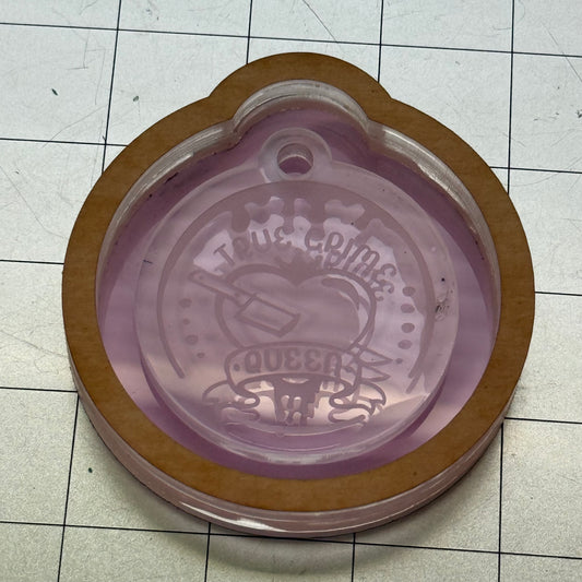 Used True Crime Queen Acrylic Blank for Mold Making  with Attached Housing