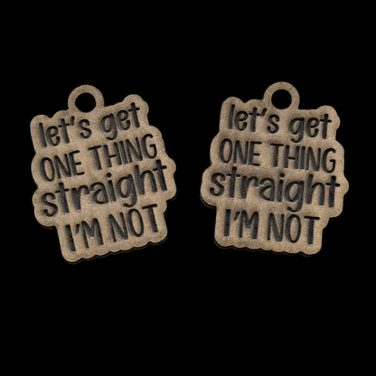 Let's Get One Thing Straight Earring Acrylic Blanks for Mold Making