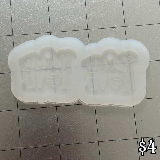 Love Earrings Mold - RTS