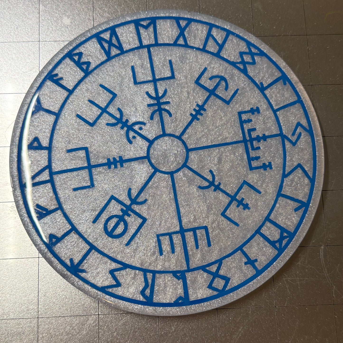 Viking Runes Large Resin Coaster